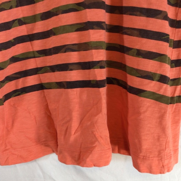 Gap XS Orange Striped Top 3/4 Sleeve Boat Neck Casual Soft Y2K Retro Indie - Picture 4 of 8